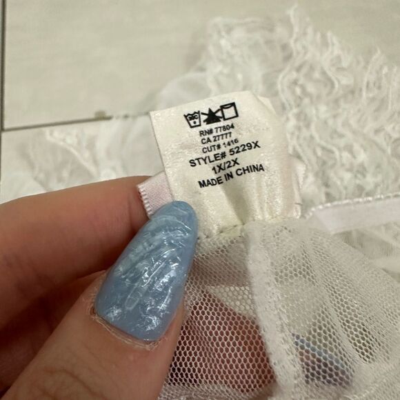 Vintage Dreamgirl White Ruffle Sexy Bow Bloomer Hot Shorts Lingerie 1x/2x - Picture 4 of 7